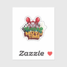 Pegatina de payaso de Hora de Película de Terror