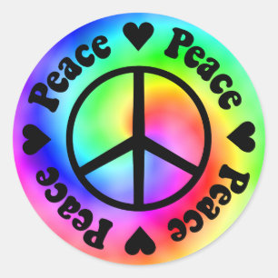 Pegatina de Paz y Amor