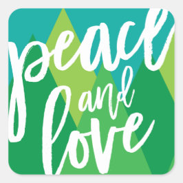 Pegatina de Paz y Amor, etiqueta, sello para sobre