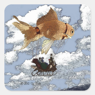 Pegatina de peces dorados