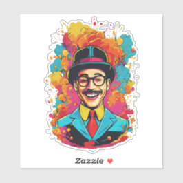 Pegatina de Pee Wee Herman Oval