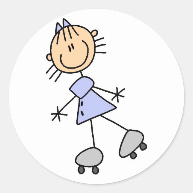 Pegatina de Pegatinas de patinaje chica (Anverso)