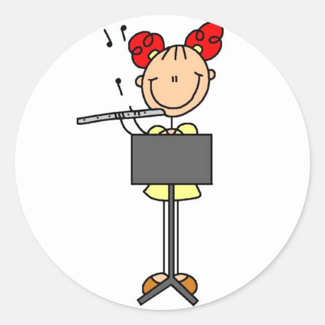 Pegatina de Pegatinas del jugador de flauta (Anverso)