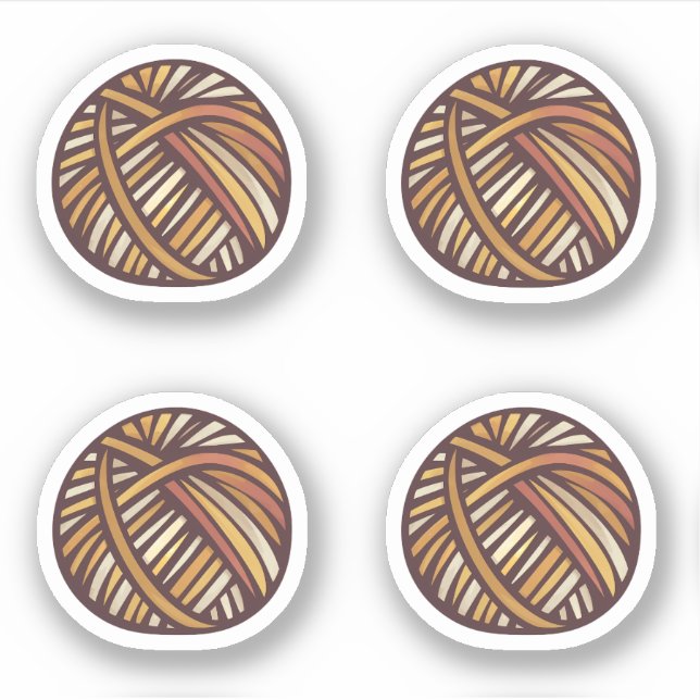 Pegatina de pelota de Yarn (Anverso)