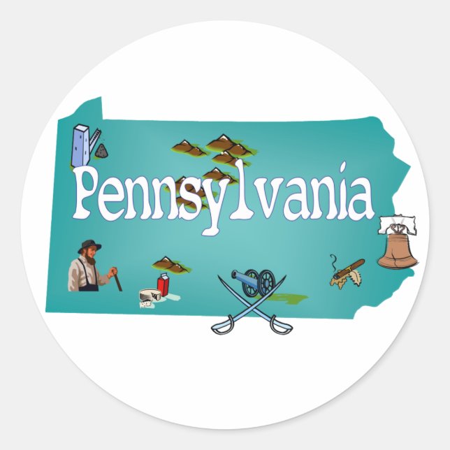 Pegatina de Pennsylvania (Anverso)