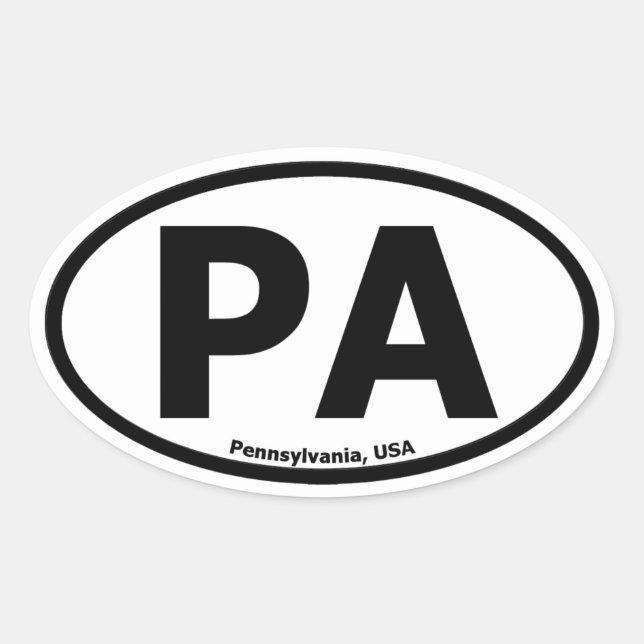 Pegatina de Pennsylvania Oval (Anverso)