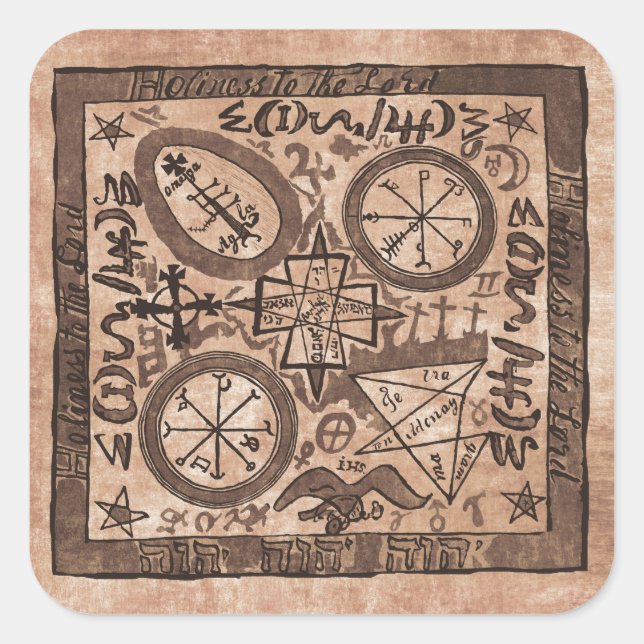 Pegatina de pergamino de familia Smith (Anverso)