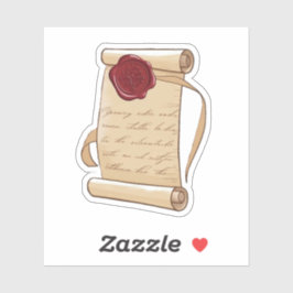 Pegatina de Pergamino Sellado