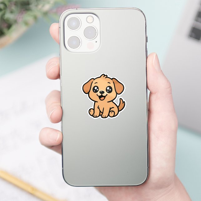 Pegatina de Perro Cutto - Diseño adorable de Papas (Teléfono)