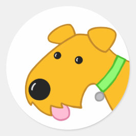 Pegatina de Perro de Cachorro Marrón