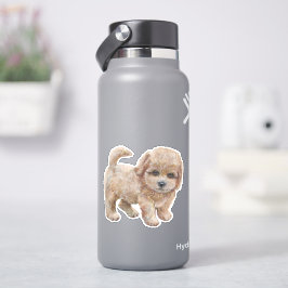 Pegatina de Perro de Cavapoo Puppy Cartoon