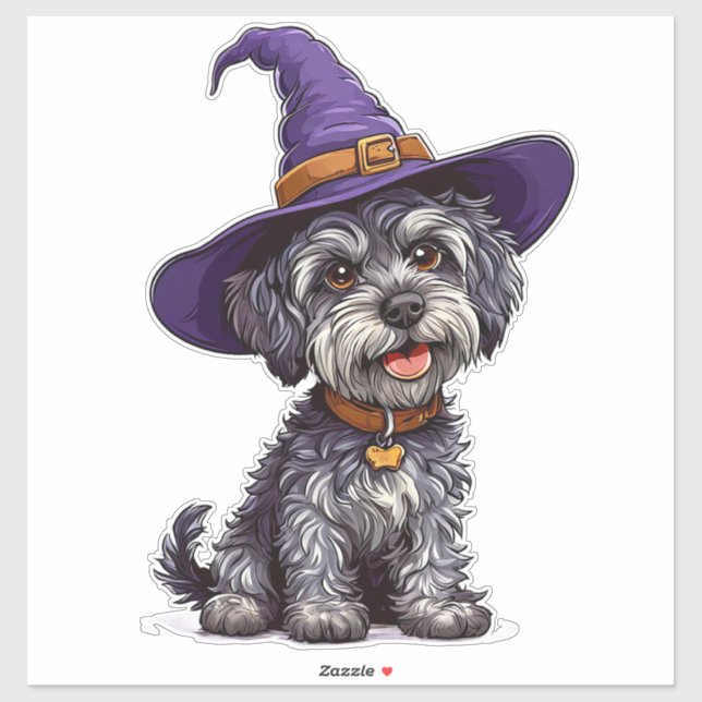 Pegatina de perro de Halloween con calcomanía de s (Hoja)