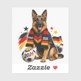 Pegatina de perro fútbol 2026