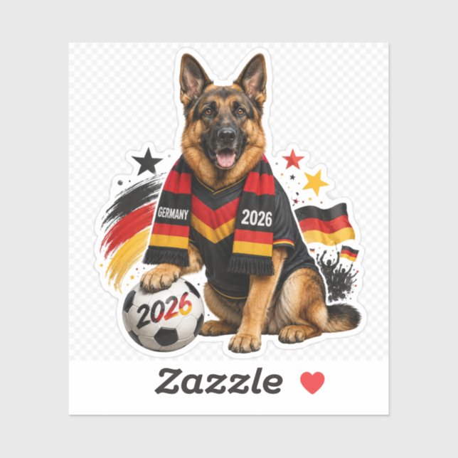 Pegatina de perro fútbol 2026 (Hoja)