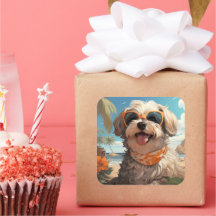 Pegatina de perro lindo