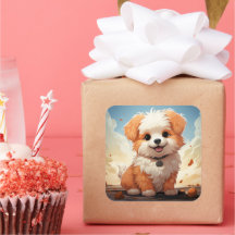 Pegatina de perro lindo