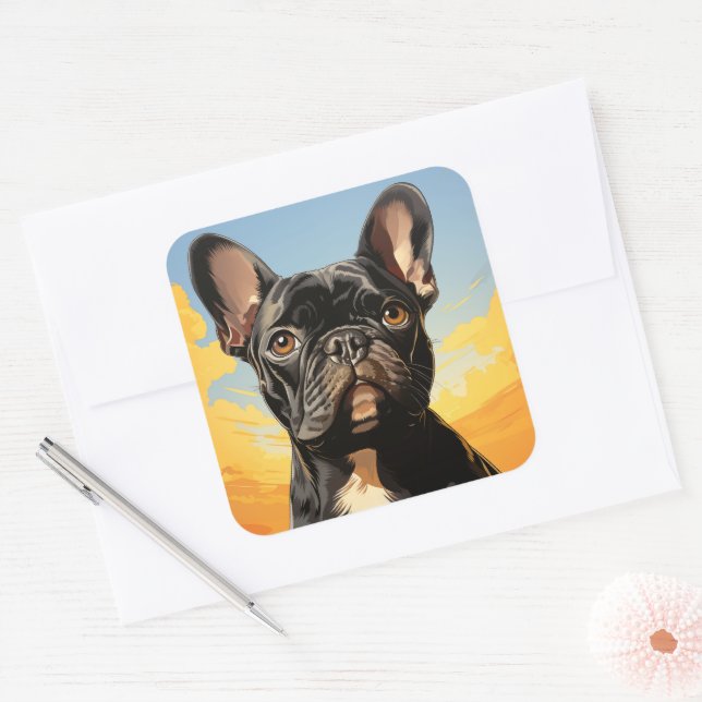 Pegatina de perro lindo (Sobre)