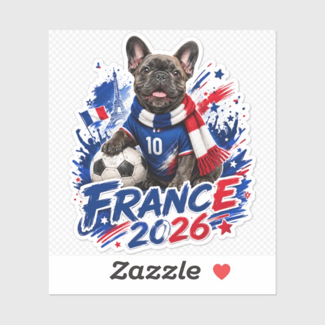 Pegatina de perro salchicha francés alegre fanátic (Hoja)