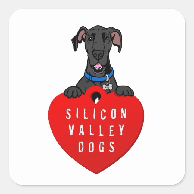 Pegatina de perros de Silicon Valley (Anverso)