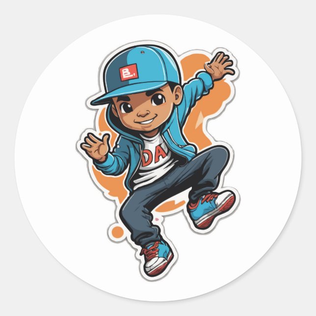 Pegatina de personajes de dibujos animados de Guay (Anverso)