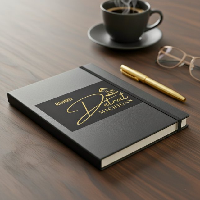 Pegatina de Personalizable de hongos dorados de De (Detroit Golden Mushroom Customizable Sticker)