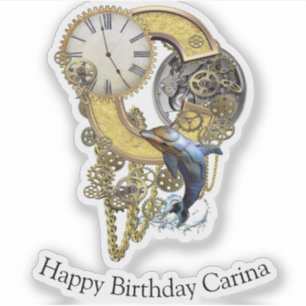 Pegatina de personalización de cumpleaños de la ca