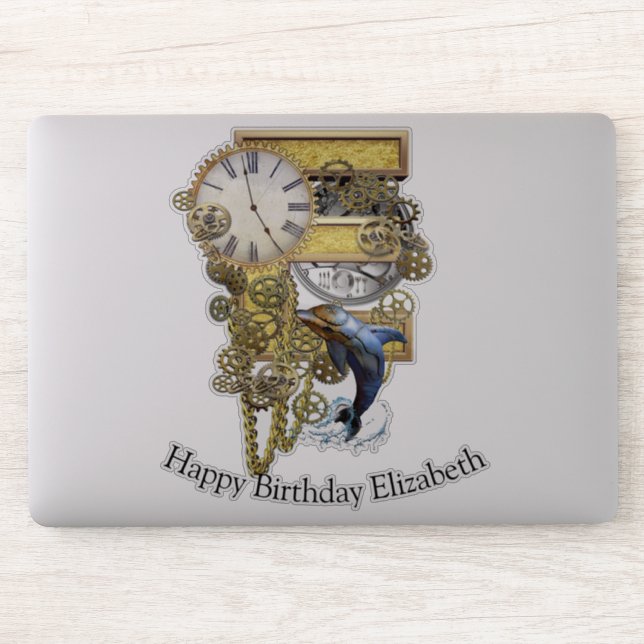 Pegatina de personalización de cumpleaños de la ca (Ordenador)