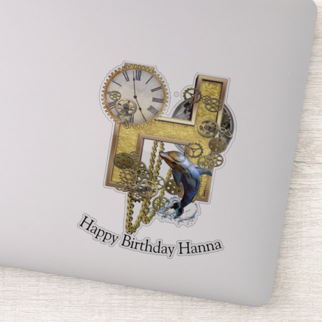 Pegatina de personalización de cumpleaños de la le (Detalle)