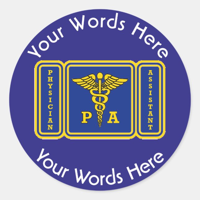 Pegatina de Personalizado auxiliar de médicos (Anverso)