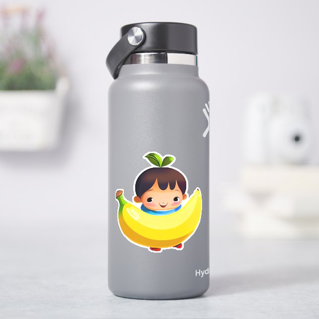 Pegatina de personalizado bananero caprichoso (hidrofrasco)