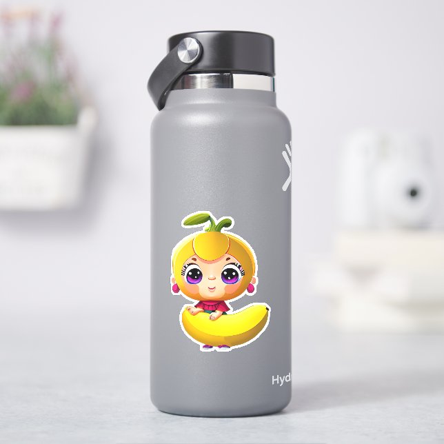 Pegatina de personalizado bananero caprichoso (hidrofrasco)