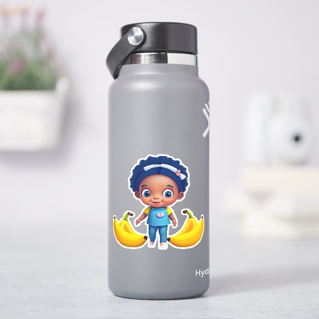 Pegatina de personalizado bananero caprichoso (hidrofrasco)