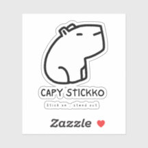 pegatina de personalizado-Cut Capy Stickko