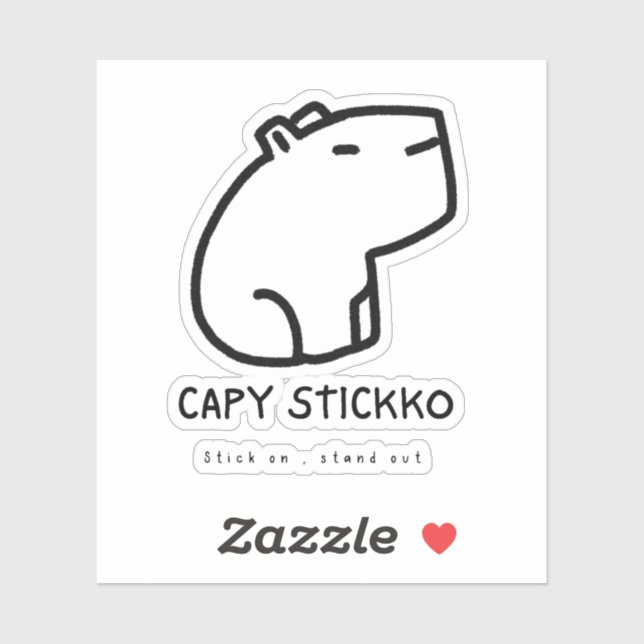 pegatina de personalizado-Cut Capy Stickko (Hoja)