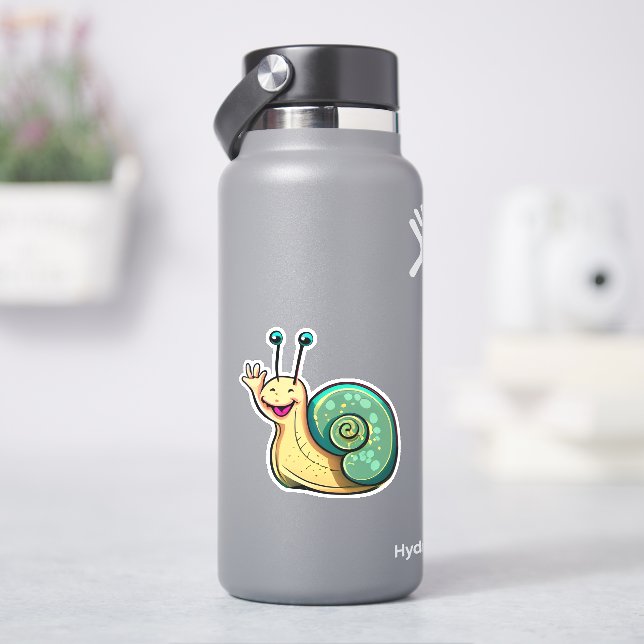 Pegatina de personalizado de caracol (hidrofrasco)