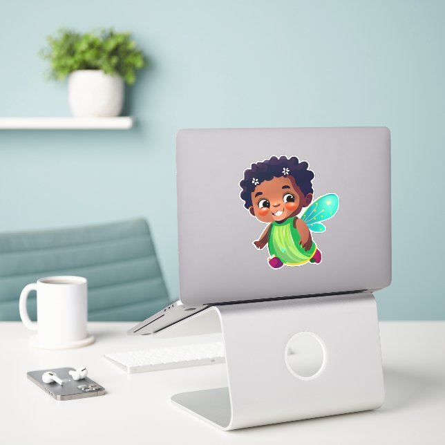 Pegatina de personalizado de hada caprichosa (Ordenado portátil  en el escritorio)