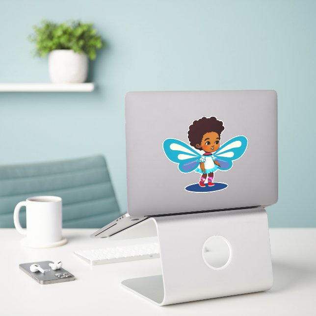 Pegatina de personalizado de hada caprichosa (Ordenado portátil  en el escritorio)