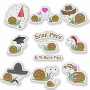 Pegatina de Personalizados de caracoles lindo y gr
