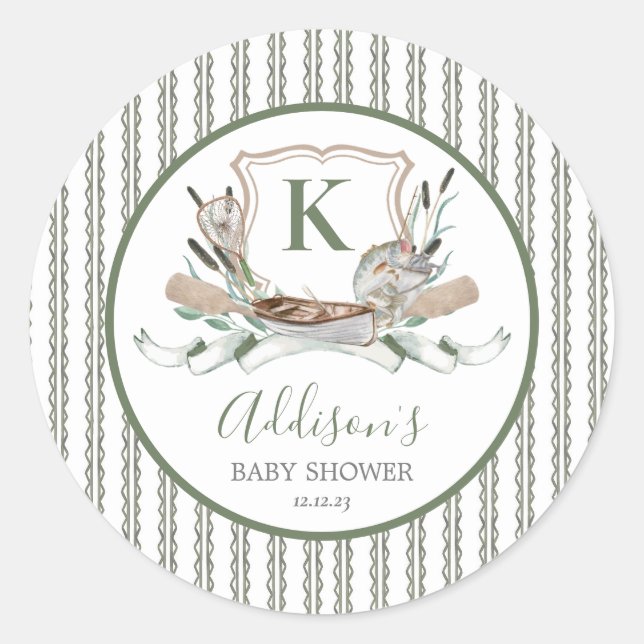 Pegatina de pesca, pegatina de cumpleaños de peces (Anverso)