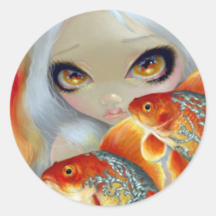 pegatina de "Pescado ceñido: Plata y Oro"