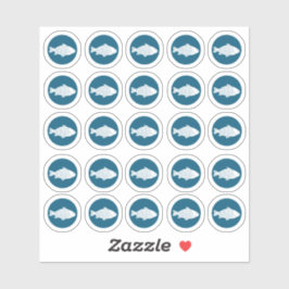 Pegatina de pescado de elección de comida