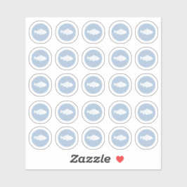 Pegatina de pescado de elección de comida