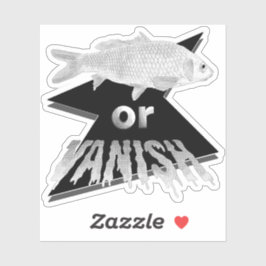 Pegatina de pescado o vertido - Monocromo