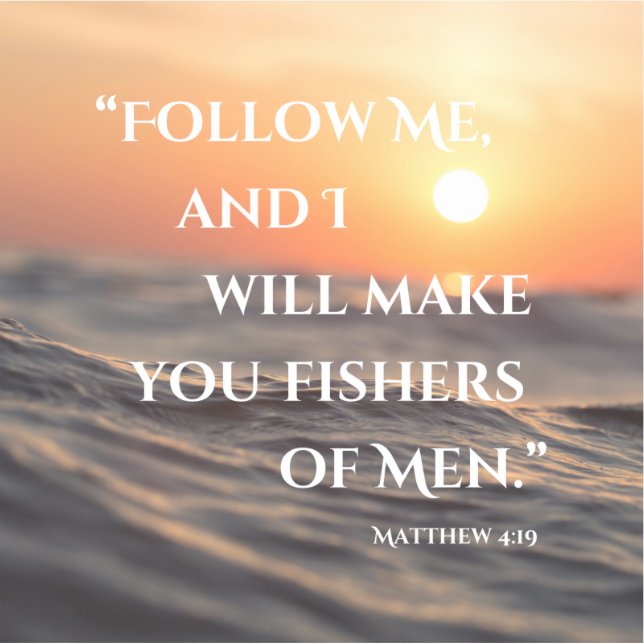 Pegatina de pescadores de hombres (Anverso)