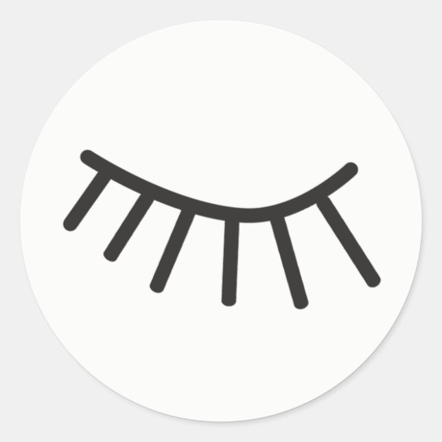 pegatina de pestañas lindas para periodismo (Anverso)