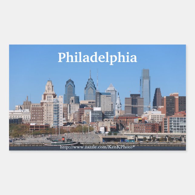 Pegatina de Philadelphia Skyline (Anverso)