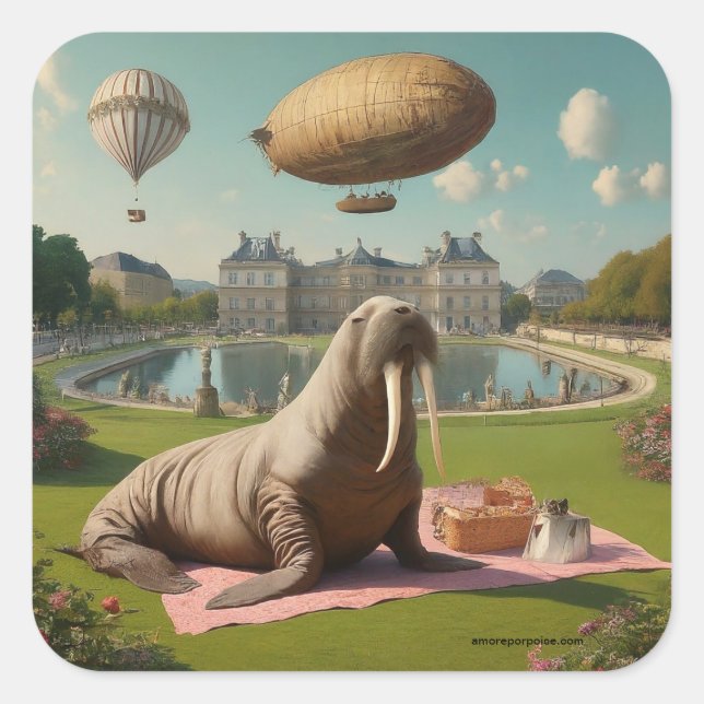Pegatina de picnic de Walrus (Anverso)