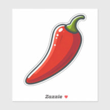 Pegatina de Pimiento Rojo