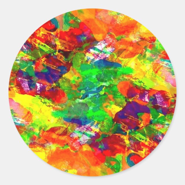 Pegatina de pintura colorida (Anverso)