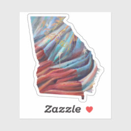 Pegatina de pintura de la bandera del estado de Ge